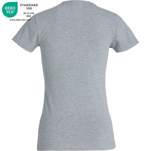 Camiseta de manga corta de señora Mod. CAROLI Gris jaspeado (95) Talla M