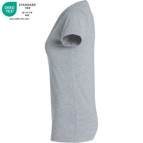 Camiseta de manga corta de señora Mod. CAROLI Gris jaspeado (95) Talla M