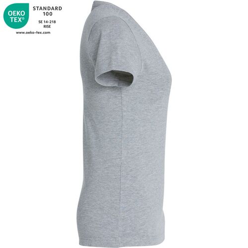 Camiseta de manga corta de señora Mod. CAROLI Gris jaspeado (95) Talla M