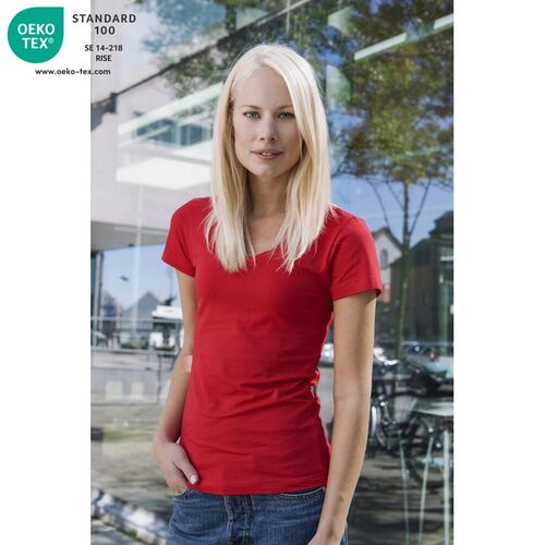 Camiseta de manga corta de señora Mod. ARDEN Rojo (35) Talla S