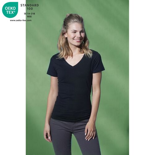 Camiseta de manga corta de señora Mod. ARDEN Negro (99) Talla S