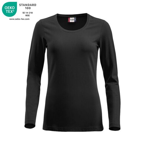 Camiseta de mujer Mod. CAROLINA LS Negro (99) Talla S