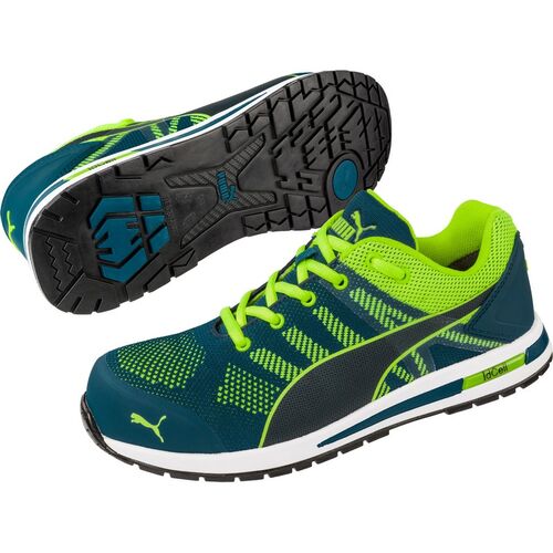 Zapato de seguridad PUMA Mod. ELEVATE KNIT GREEN LOW S1P ESD HRO SRC Talla 39