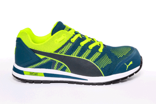 Zapato de seguridad PUMA Mod. ELEVATE KNIT GREEN LOW S1P ESD HRO SRC Talla 43