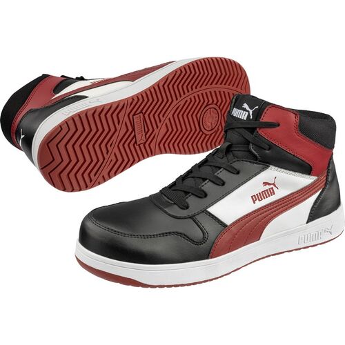 Bota de seguridad PUMA Mod. FRONTCOURT BLK/WHT/RED MID S3L ESD Talla 36