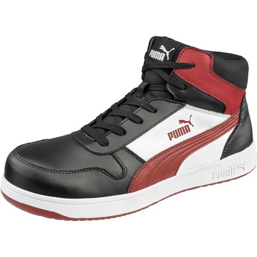 Bota de seguridad PUMA Mod. FRONTCOURT BLK/WHT/RED MID S3L ESD Talla 36