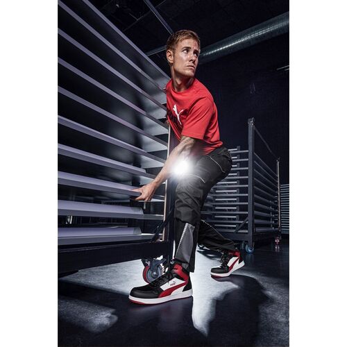 Bota de seguridad PUMA Mod. FRONTCOURT BLK/WHT/RED MID S3L ESD Talla 37