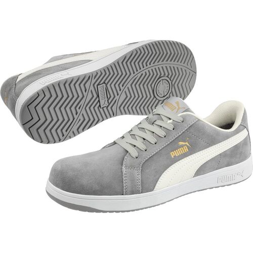 Zapato de seguridad PUMA Mod. ICONIC SUEDE GREY LOW S1P ESD Talla 36