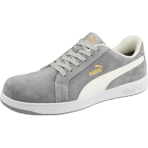 Zapato de seguridad PUMA Mod. ICONIC SUEDE GREY LOW S1P ESD Talla 36