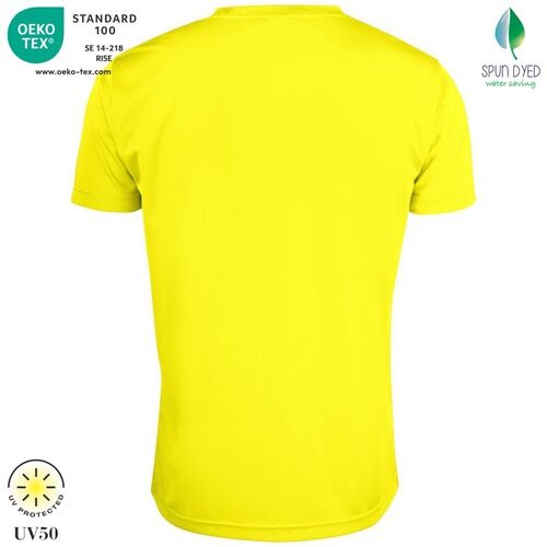 Camiseta técnica Mod. BASIC ACTIVA-T Amarillo alta visibilidad (11) Talla XS