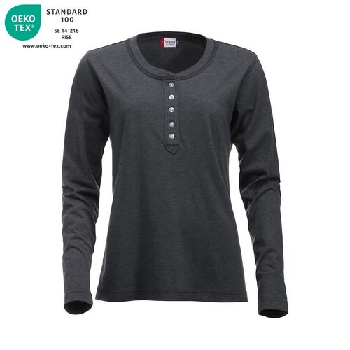 Camiseta de manga larga Mod. ORLANDO LADIES Antracita jaspeado (955) Talla L