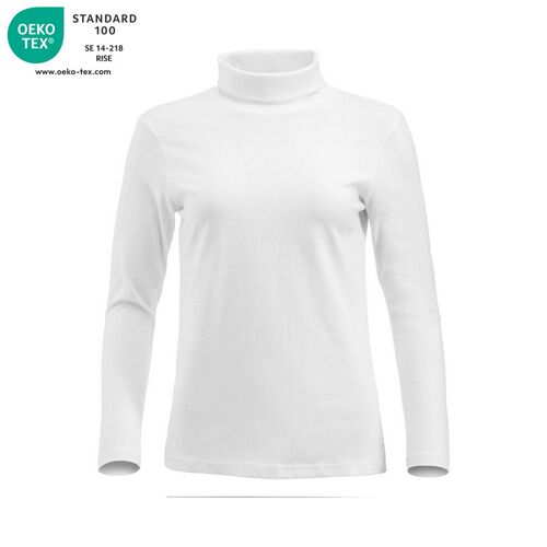 Jersey de mujer de cuello alto Mod. EZEL Blanco (00) Talla L