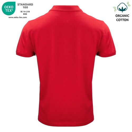 Polo de algodón orgánico Mod. CLASSIC OC POLO Rojo (35) Talla 3XL