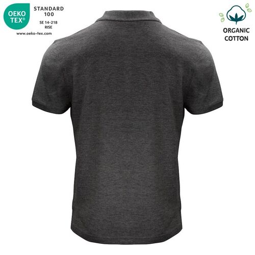 Polo de algodón orgánico Mod. CLASSIC OC POLO Antracita jaspeado (955) Talla XS