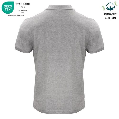 Polo de algodón orgánico Mod. CLASSIC OC POLO Gris jaspeado (95) Talla S