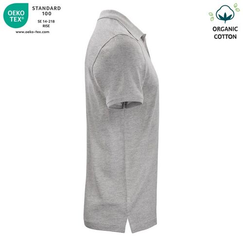 Polo de algodón orgánico Mod. CLASSIC OC POLO Gris jaspeado (95) Talla S