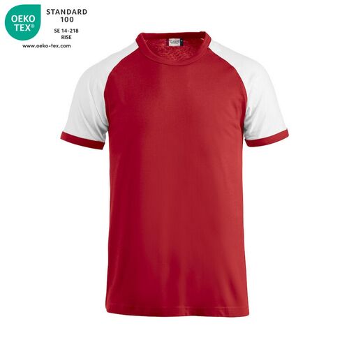 Camiseta Mod. RANGLAN-T Rojo (35) / Blanco (00) Talla M