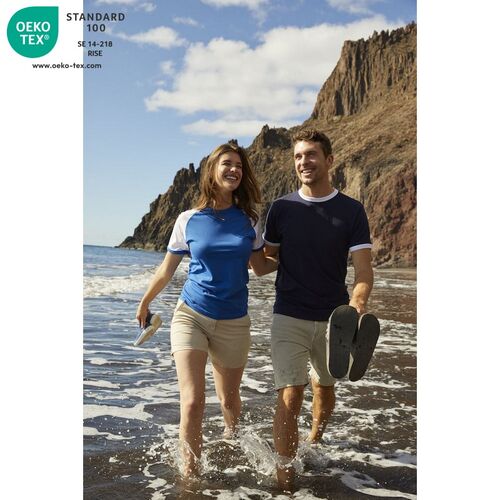 Camiseta bicolor Mod. NOME Azul marino (58) Talla L
