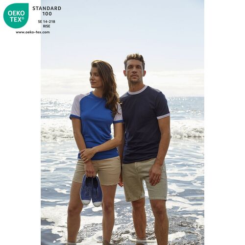 Camiseta bicolor Mod. NOME Azul marino (58) Talla L