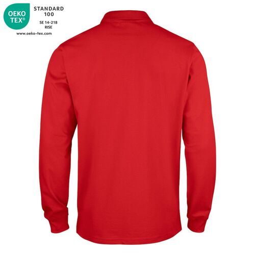 Polo manga larga Mod. LINCOLN LS Rojo (35) Talla XS