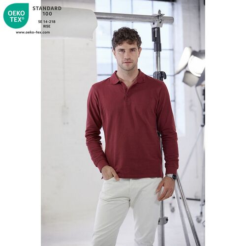 Polo manga larga Mod. LINCOLN LS Burdeos (38) Talla XL