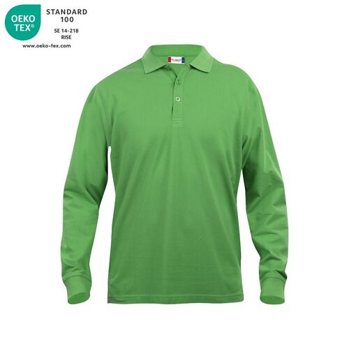 Polo manga larga Mod. LINCOLN LS Verde manzana (605) Talla 3XL