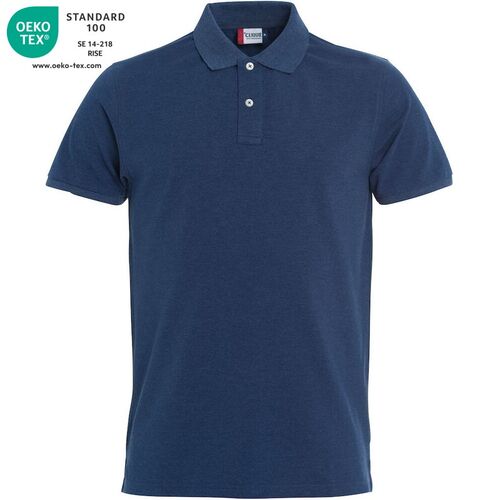 Polo manga corta Mod. PREMIUM Azul jaspeado (565) Talla XS