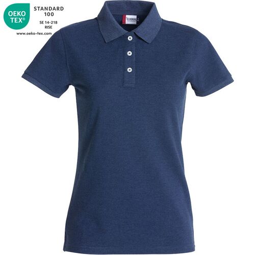 Polo de mujer Mod. PREMIUM Azul jaspeado (565) Talla S