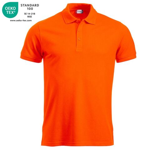 Polo manga corta Mod. MANHATTAN Naranja alta visibilidad (170) Talla M