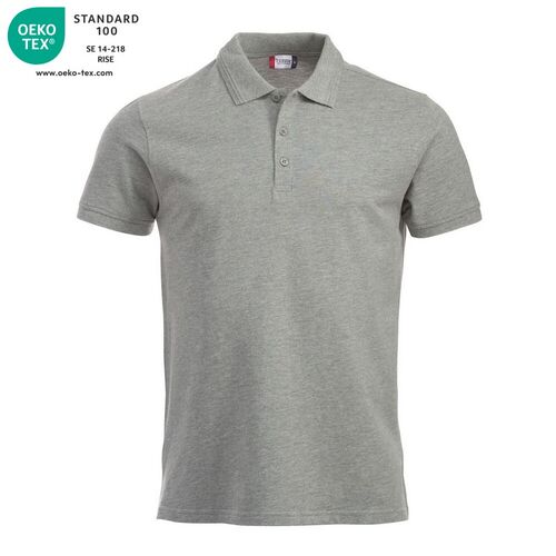 Polo manga corta Mod. MANHATTAN Gris jaspeado (95) Talla 5XL