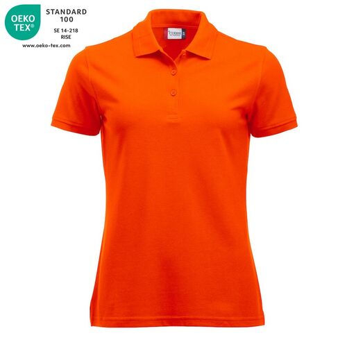 Polo de mujer manga corta Mod. MANHATTAN LADIES Naranja alta visibilidad (170) Talla XS