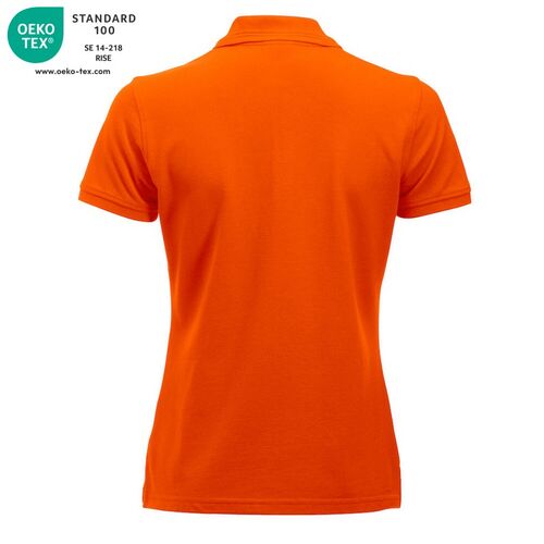 Polo de mujer manga corta Mod. MANHATTAN LADIES Naranja alta visibilidad (170) Talla XS