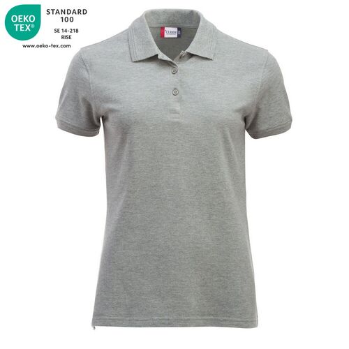 Polo de mujer manga corta Mod. MANHATTAN LADIES Gris jaspeado (95) Talla XL