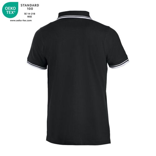 Polo de manga corta Mod. AMARILLO Negro / Blanco (99/00) Talla XS