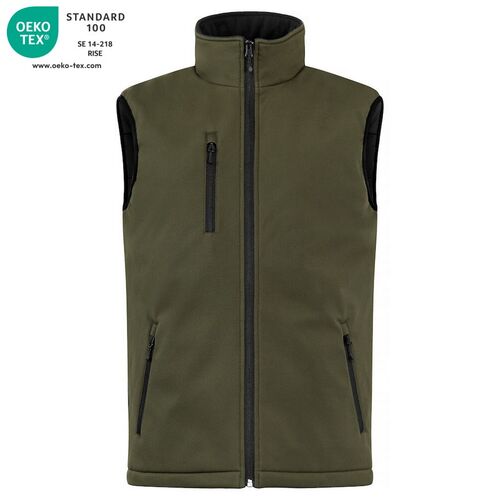 Chaleco softshell acolchado Mod. PADDED SOFTSHELL VEST Fog green (75) Talla XS