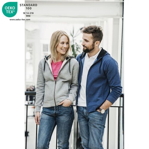 Sudadera  Mod. CLASSIC HODDY FULL ZIP Azul jaspeado (565) Talla XS