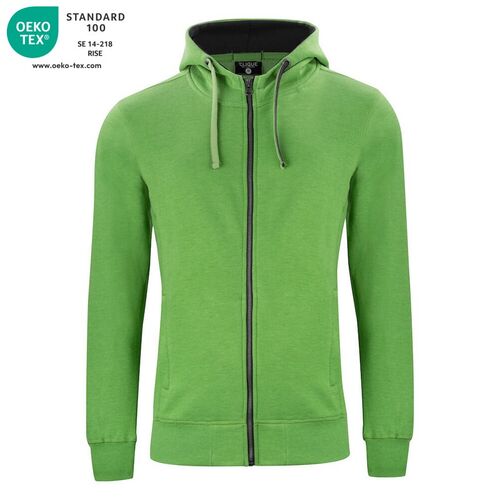 Sudadera  Mod. CLASSIC HODDY FULL ZIP Verde jaspeado (676) Talla M