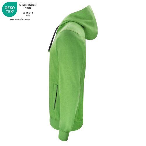 Sudadera  Mod. CLASSIC HODDY FULL ZIP Verde jaspeado (676) Talla M