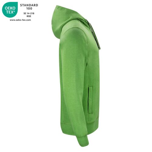 Sudadera  Mod. CLASSIC HODDY FULL ZIP Verde jaspeado (676) Talla M