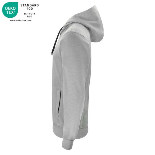 Sudadera  Mod. CLASSIC HODDY FULL ZIP Gris jaspeado (95) Talla XL