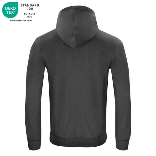 Sudadera  Mod. CLASSIC HODDY FULL ZIP Antracita jaspeado (955) Talla XS