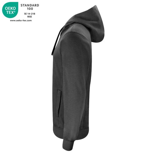 Sudadera  Mod. CLASSIC HODDY FULL ZIP Antracita jaspeado (955) Talla XS
