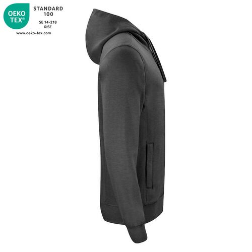 Sudadera  Mod. CLASSIC HODDY FULL ZIP Antracita jaspeado (955) Talla XS