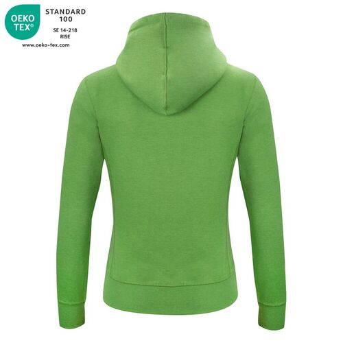 Sudadera con cremallera de seora Mod. CLASSIC HOODY FULL ZIP LADIES Verde jaspeado (676) Talla XS