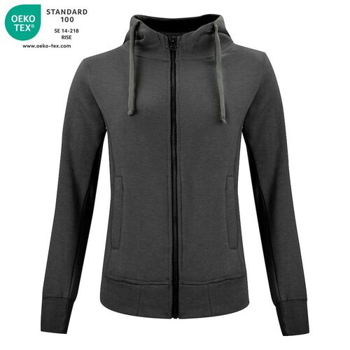 Sudadera Mod. CLASSIC HOODY FILL ZIP LADIES Antracita jaspeado (955) Talla S