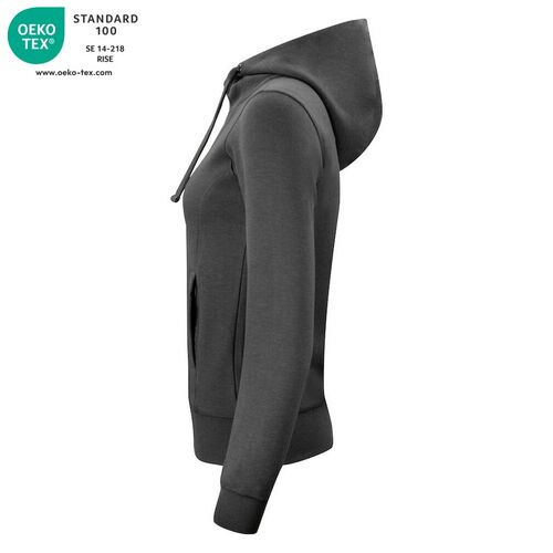 Sudadera Mod. CLASSIC HOODY FILL ZIP LADIES Antracita jaspeado (955) Talla XL