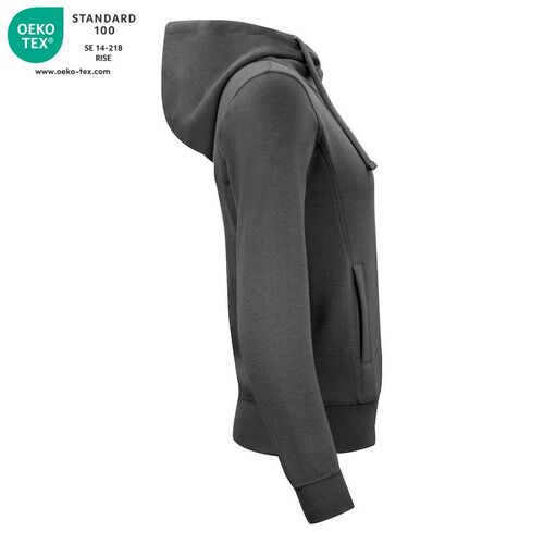 Sudadera Mod. CLASSIC HOODY FILL ZIP LADIES Antracita jaspeado (955) Talla XL