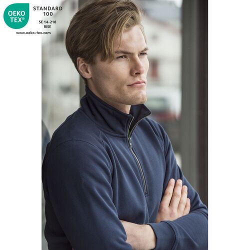 Sudadera de media cremallera Mod. HALF ZIP Azul oscuro (580) Talla M