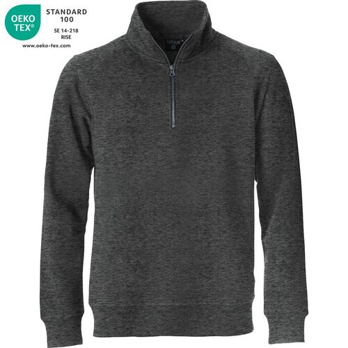 Sudadera de media cremallera Mod. HALF ZIP Antracita jaspeado (955) Talla S