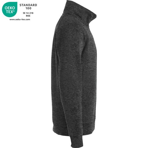 Sudadera de media cremallera Mod. HALF ZIP Antracita jaspeado (955) Talla S